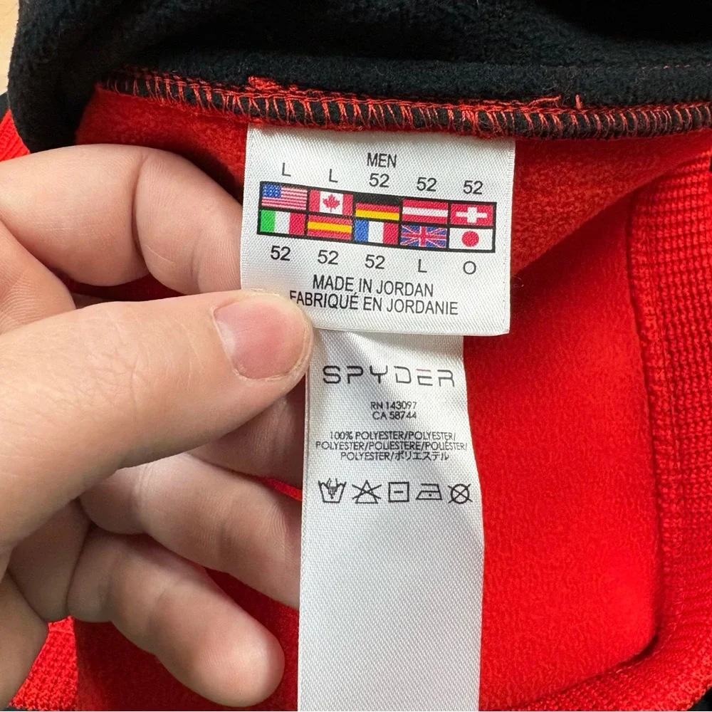 Spyder Red & Black Outbound Half-Zip Core Sweater Jacket Mens L